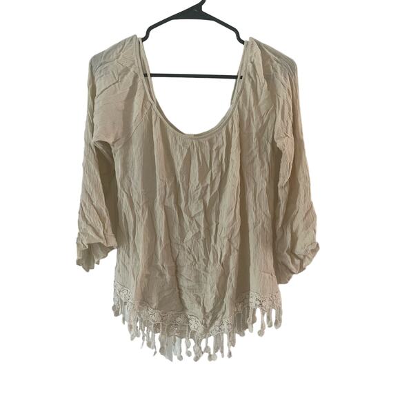 Blue Pepper Women's Top, Ivory Color, Size Large, B88, $35 - Picture 2 of 3